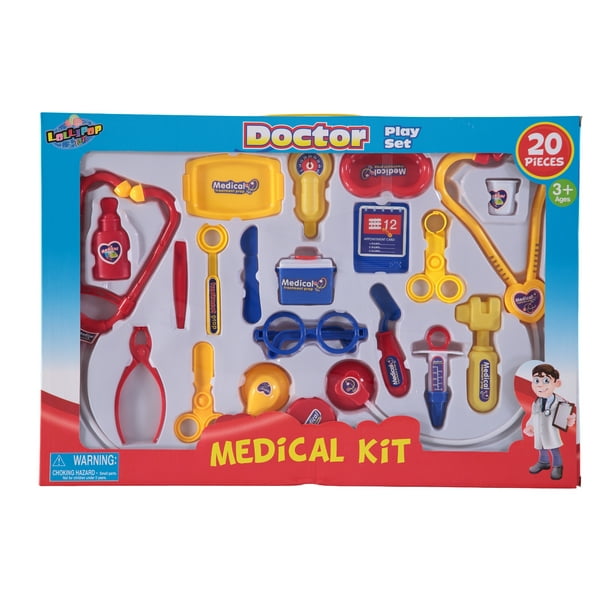 Lollipop Toys Doctor Play Set Medical Kit 7 Pieces Ages 3+